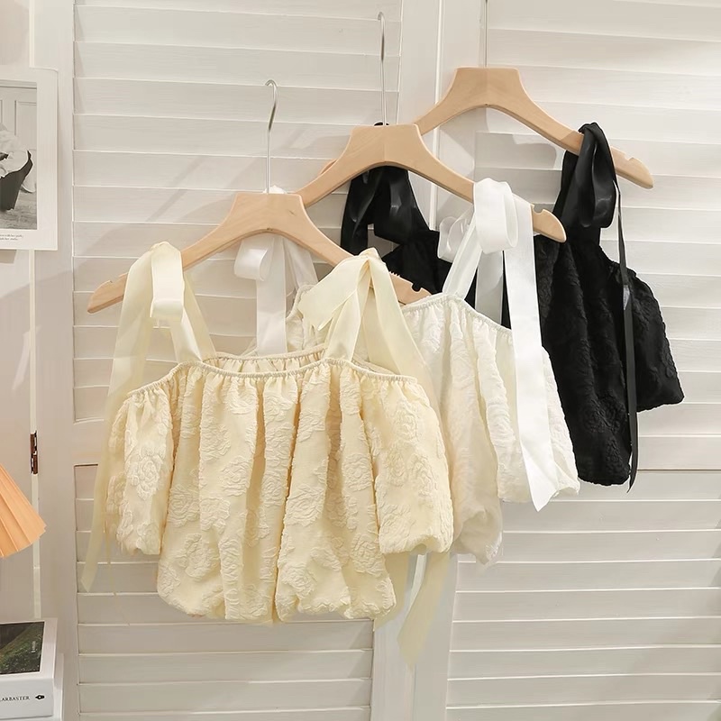 ÁO TRỄ VAI CROTOP TAY BỒNG SANG CHẢNH,ĐIỆU ĐÀ