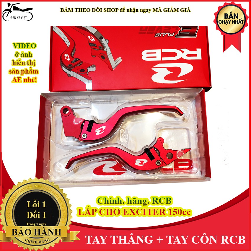 [CÓ VIDEO] BỘ TAY THẮNG (TAY PHANH) VÀ TAY CÔN RCB CHÍNH. HÃNG. LẮP CHO XE EXCITER 150 cc BẢO HÀNH 1 NĂM BỐN MÀU TỰ CHỌN