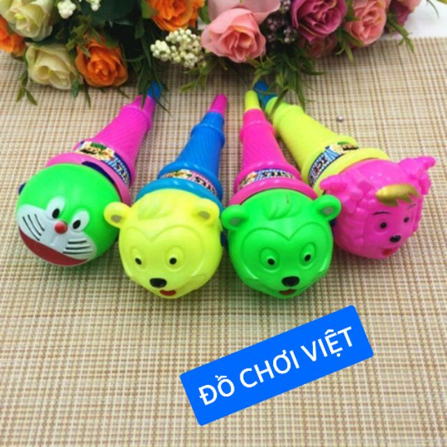 Kèn thú hình cây kem đồ chơi nhiều mầu