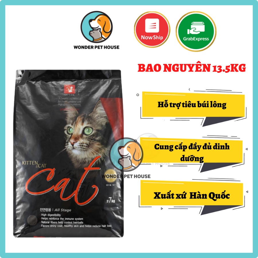 Bao Nguyên 13.5kg Hạt Khô Catseye Thức Ăn Cho Mèo Cat's Eye Cat eye