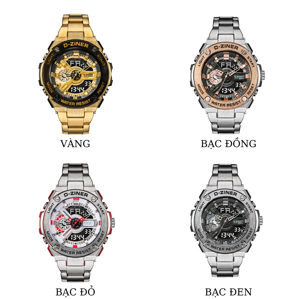 Đồng Hồ Nam D-ZINER Chính Hãng DZ8237 Chất Liệu Thép Không Gỉ Chống Nước Tuyệt Đối -