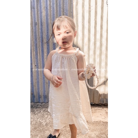 Váy hai dây xô muslin siêu xinh cho bé ❤️
