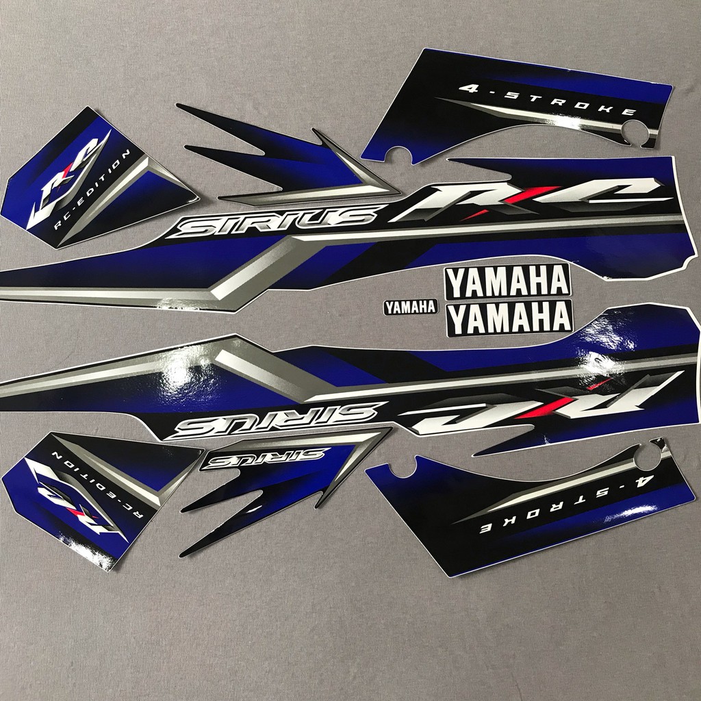 Nguyên bộ tem rời 3 lớp zin thái dán xe máy Yamaha Sirius RC màu Xanh dương