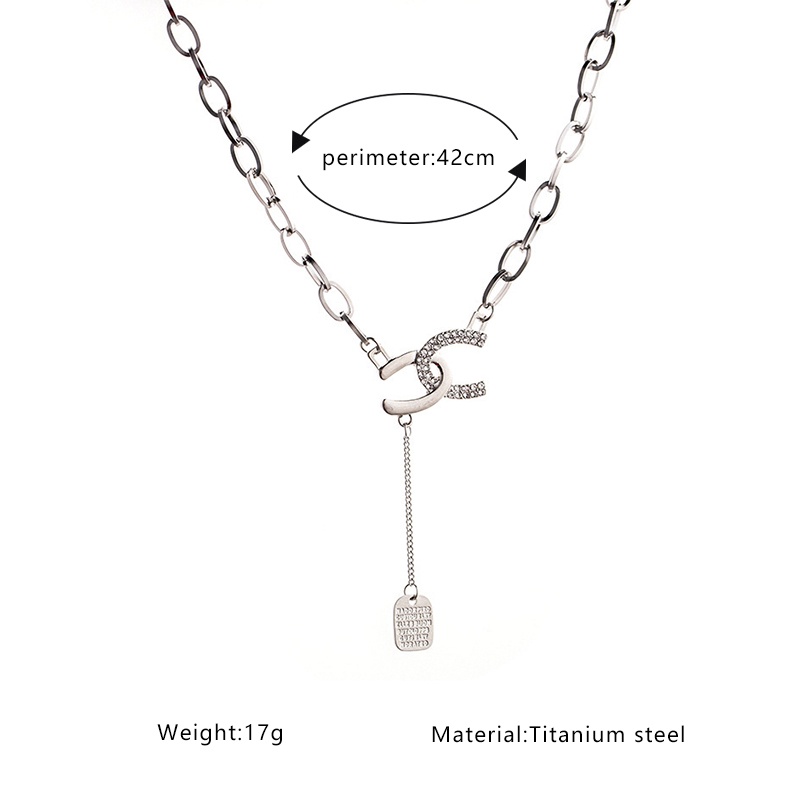 (MỚI) Vòng cổ đôi mặt chữ C