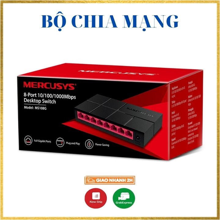 Bộ chia mạng Mercusys MS108G 8-Port 10/100/1000 Mbps,switch hàng chính hãng