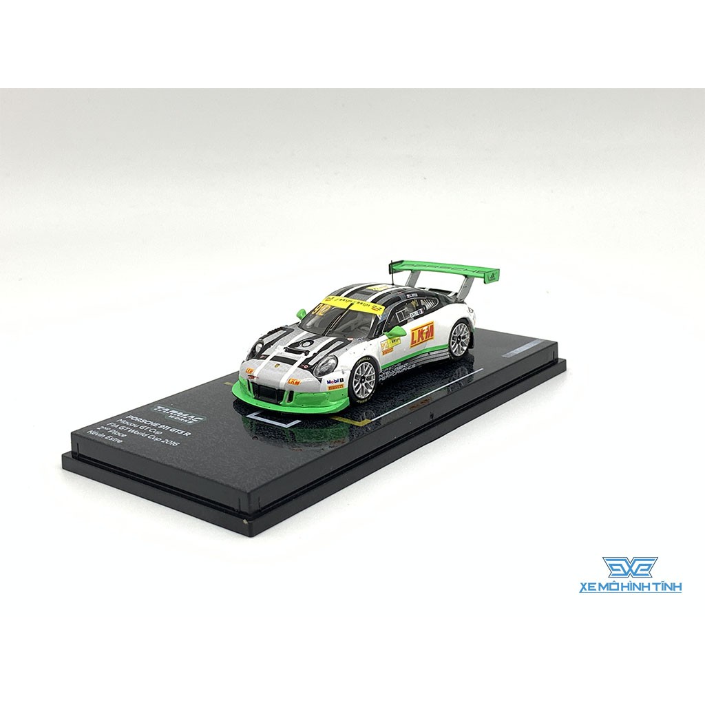 Xe Mô Hình Porsche 911 GT3 R Macau GT Cup FIA GT World Cup 2016 1:64 Tarmac Works ( Xanh / Xám )