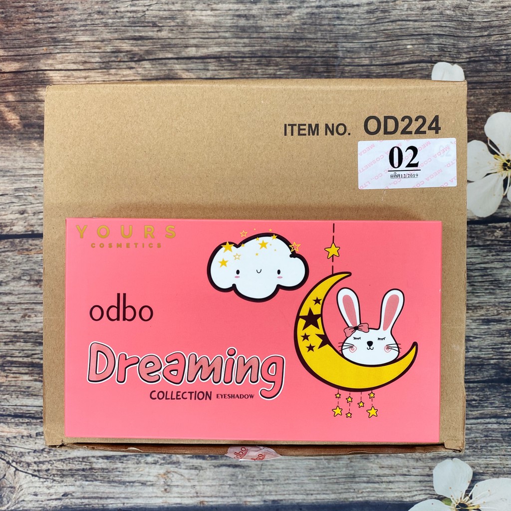 [Auth Thái] Bảng Phấn Mắt Odbo Dreaming Có Nhũ Tông Đỏ Cam OD224 No.02