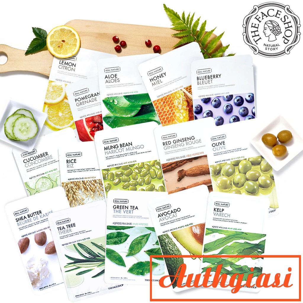 Mặt nạ dưỡng da The Face Shop Real Nature Mask Sheet TFS cung cấp dưỡng chất sâu cho da 20g | Thế Giới Skin Care