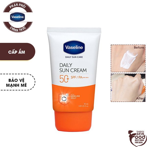 Kem Chống Nắng Hằng Ngày Vaseline Daily Sun Care Daily Sun Cream SPF50/PA++++ 50ml