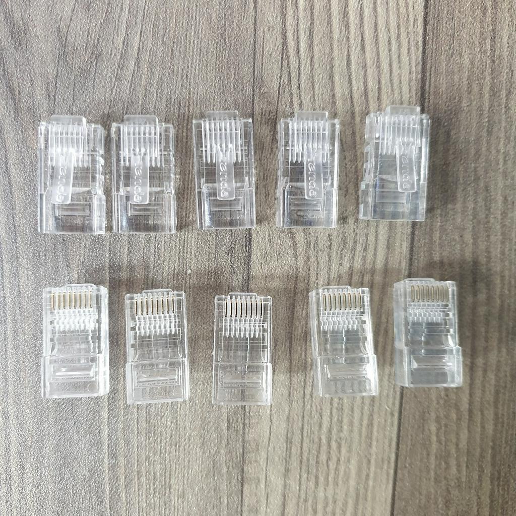 Đầu Bấm Dây Cáp Mạng RJ45 CAT6 Chống nhiễu (bán lẻ 10 hạt)