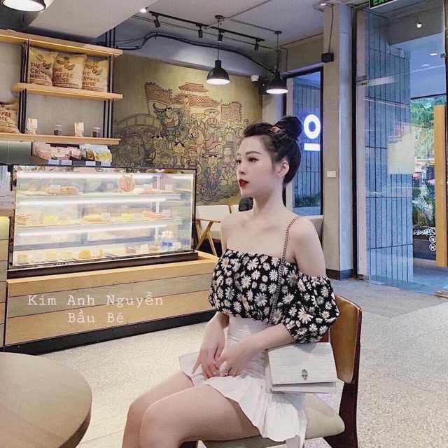 Sét áo hoa cúc + chân váy tặng kèm vòng chocker cổ hoa TRIPBLE T DRESS ❤️❤️ MS17B