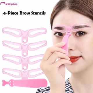 [Hàng mới về] Bộ 4 cái khuôn kẻ chân mày cao cấp tiện dụng