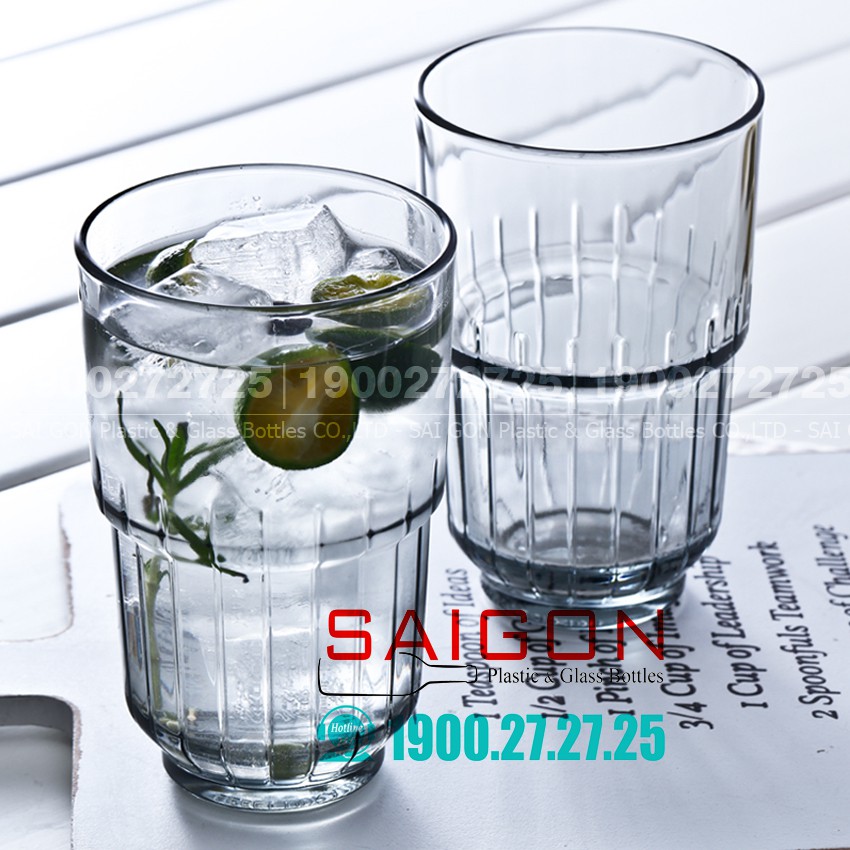 Ly Thủy Tinh Cường Lực LinQ Grey Beverage  266ml | 355ml | 414ml , Tùy Chọn Dung Tích