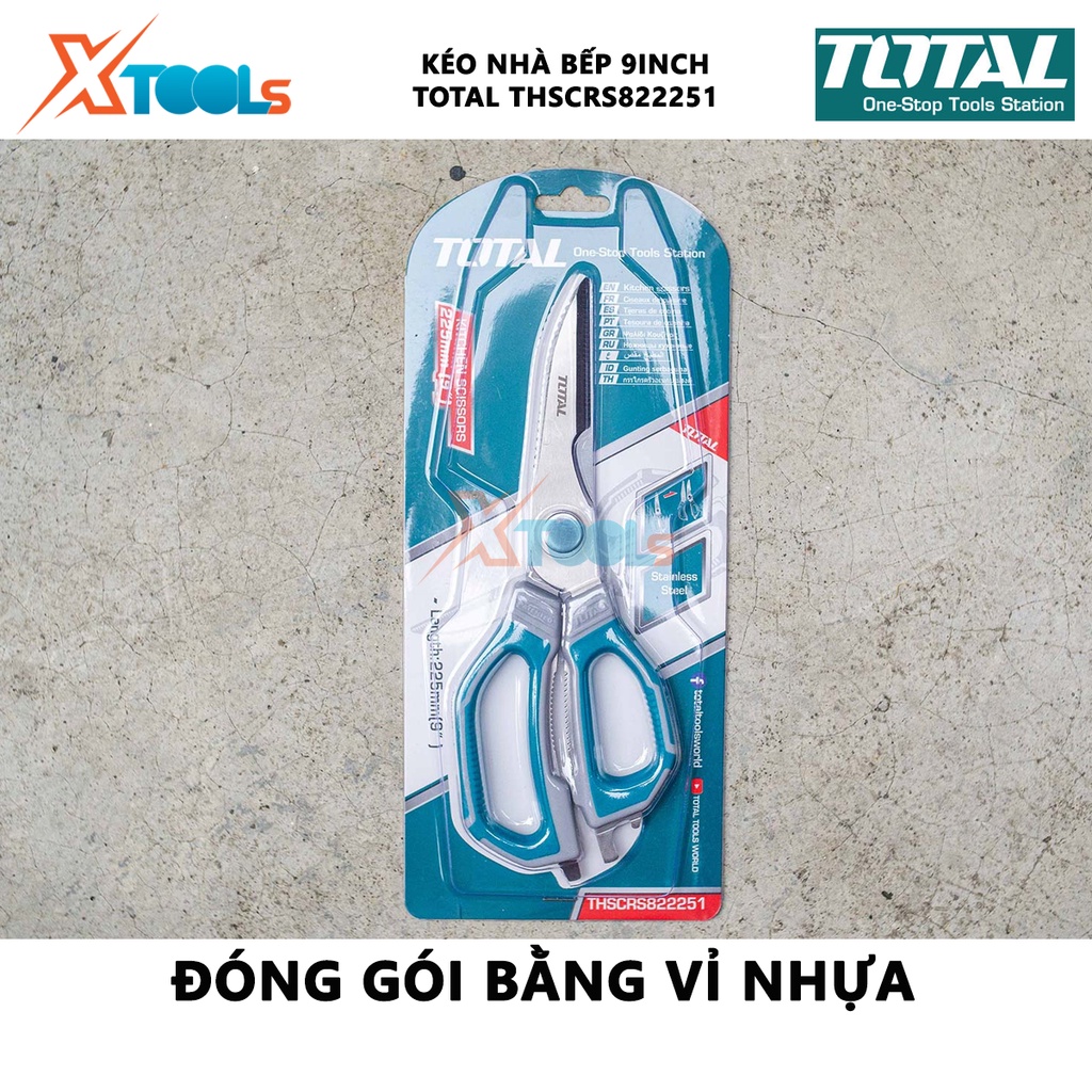 Kéo nhà bếp total THSCRS822251 | dụng cụ cắt dùng thép không gỉ, kích thước 178mm (7&quot;), công dụng như cắt, khui, bẻ [C