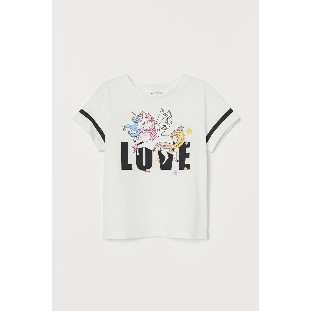 Áo phông trắng unicorn HM H&amp;M_hàng chính hãng authentic