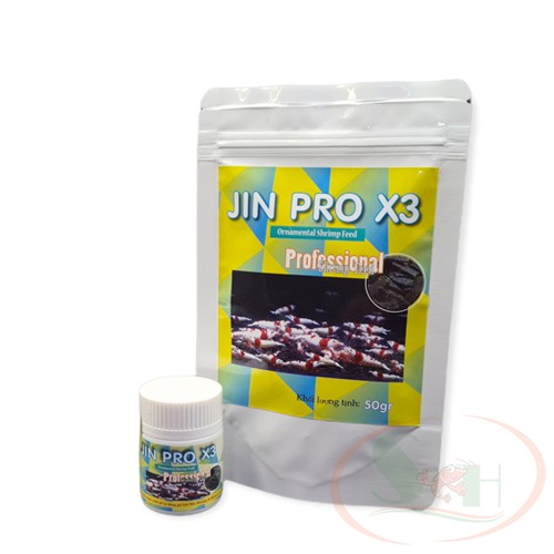 Thức ăn tép Min Jin Pro X3 Shrimp Feed tăng màu bổ sung khoáng lột vỏ tôm tép cảnh
