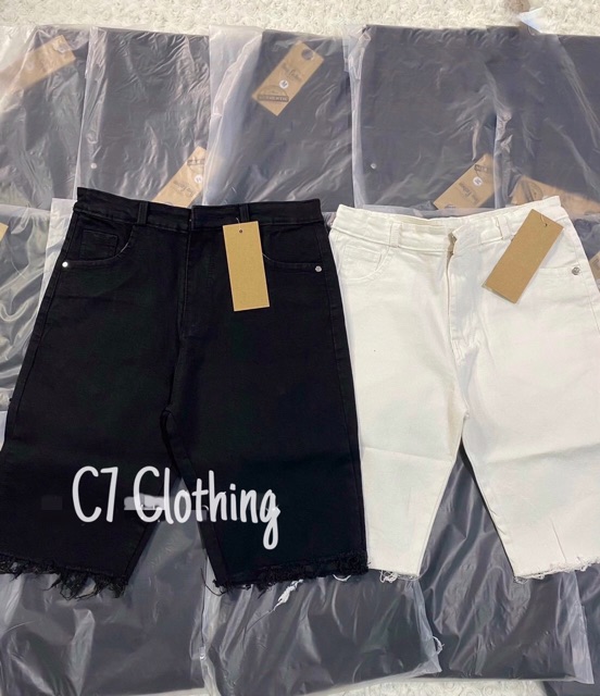 Quần ngố tua co kaki mịn co giãn dày dặn ôm chân