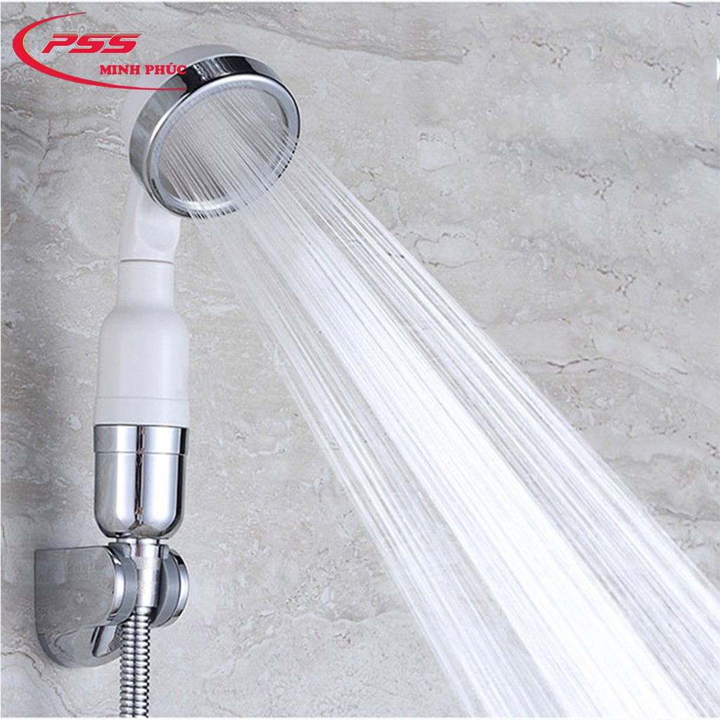 Đủ Bộ sen tắm tăng áp, công nghệ nano, hiệu quả cho nước yếu, kèm dây dẫn inox và đế cài sen
