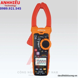 Apech ac-198 ampe kìm apech ac 198 ac/dc 1000v, dòng 1000a, ohm, tụ điện, tần số, nhiệt độ, auto range