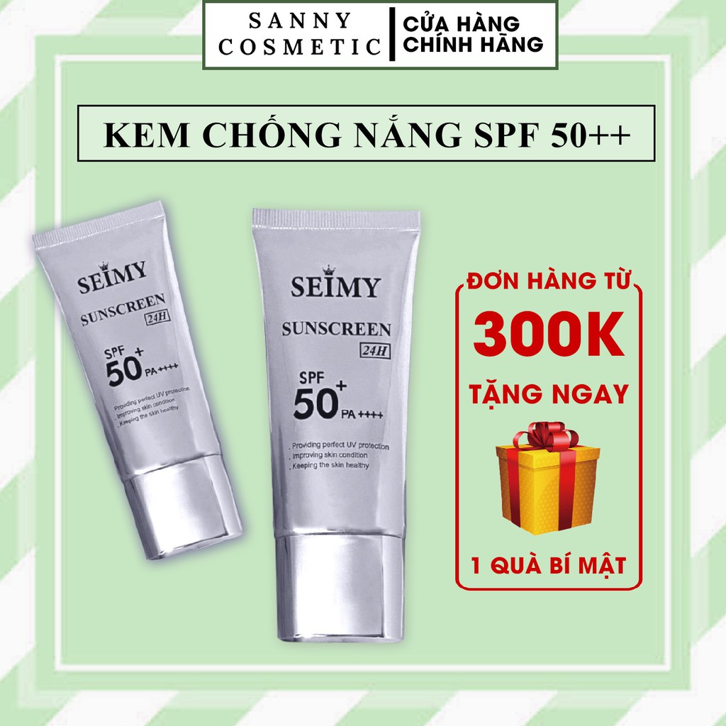 [CHÍNH HÃNG] Kem chống nắng dưỡng da dưỡng trắng Seimy - Sunscreen 24h - Kem dưỡng da chống nắng