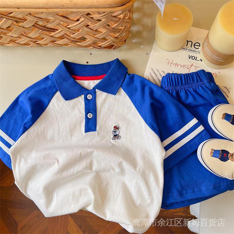 Set Áo Thun polo Ngắn Tay Và Quần Short Thời Trang Mùa Hè Hàn Quốc Cho Bé G3yd 2022
