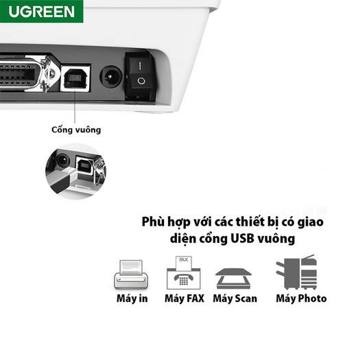 Dây Máy In UGREEN US104 10845 (1,5m) - Hãng phân phối chính thức