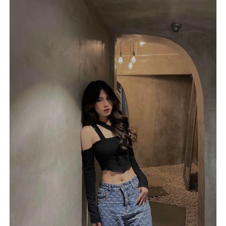 ÁO CROPTOP PHỐI LỆCH VAI