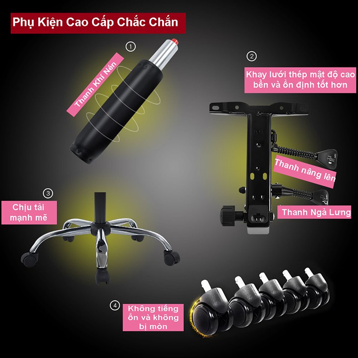 [Hàng New] Ghế Xoay Văn Phòng Có Massage Lưng Kèm Để Chân Cao Cấp - Ghế Da Giám Đốc Có Matxa Thư Giãn | BigBuy360 - bigbuy360.vn