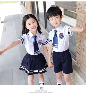 Set áo trắng học sinh cho bé