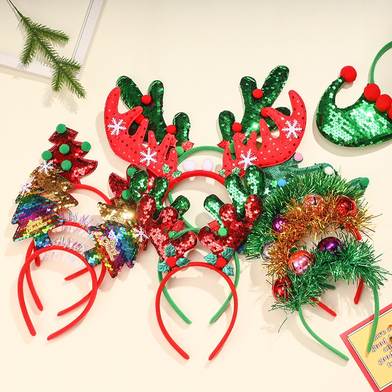 Băng Đô Cài Tóc Hình Ông Già Noel / Người Tuyết Giáng Sinh Xinh Xắn Cho Bé Gái (Có Thể Tùy Chỉnh)