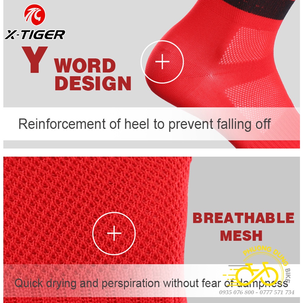 Tất  chân thể thao đi xe đạp X-TIGER