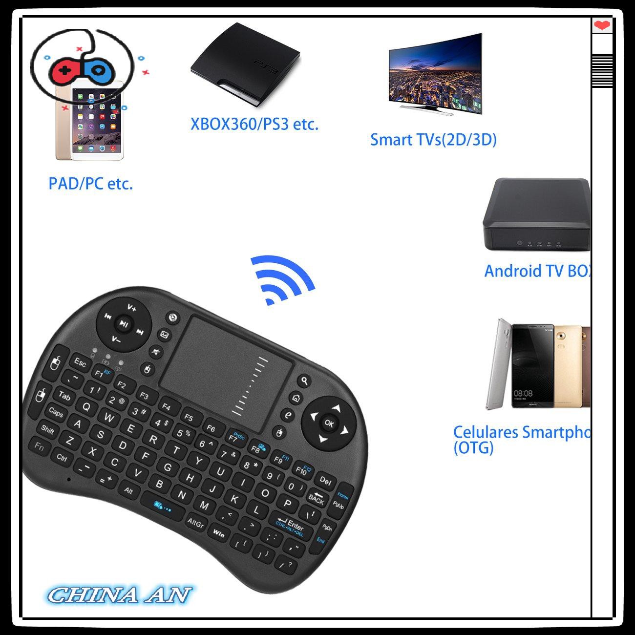 ⚡Hot sản phẩm/Mini Wireless Keyboard Multi-media Remote Control Touchpad Handheld Keyboard