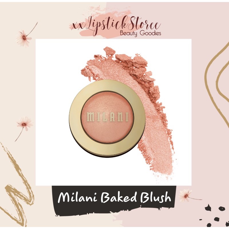 Má hồng Milani Baked Blush màu Luminoso mẫu 2020 (ko kèm cọ và gương)