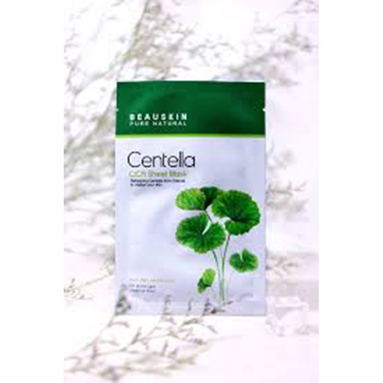 Combo 5 mặt nạ Beauskin tinh chất rau má Cica Centella Sheet Mask Hàn Quốc