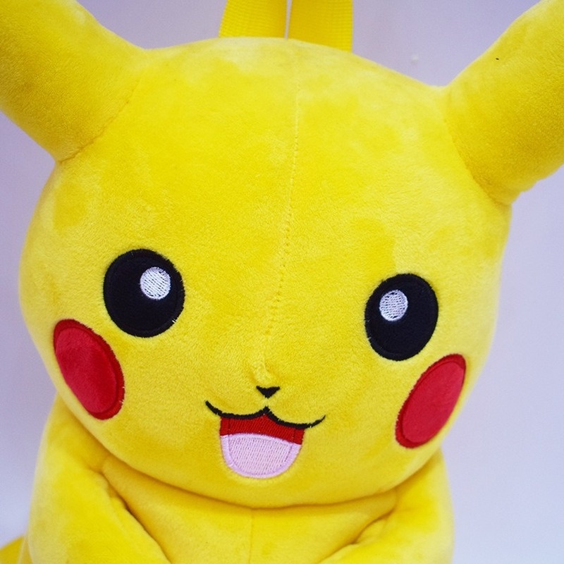 Balo Đi Học Hình Pikachu Nhồi Bông Dễ Thương Cho Bé