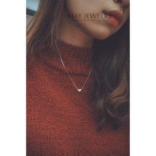 Dây chuyền tim phồng bạc khắc tên