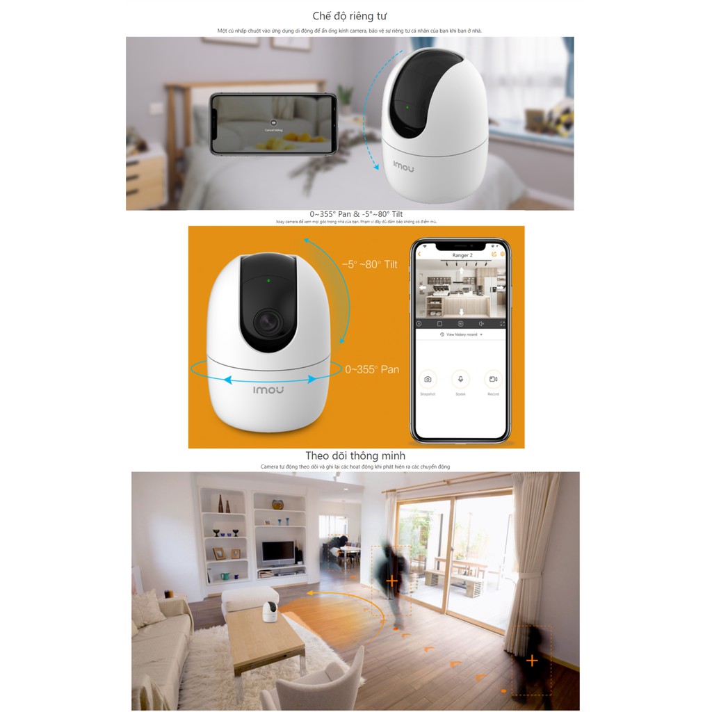 [2026] Camera WiFi Imou A32 - A52 Pro/ Ranger / Mini Xoay 360, Đàm Thoại 2 Chiều, Điều Khiển App | BigBuy360 - bigbuy360.vn