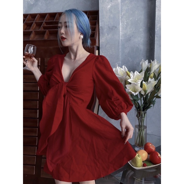 Đầm cột nơ Valey