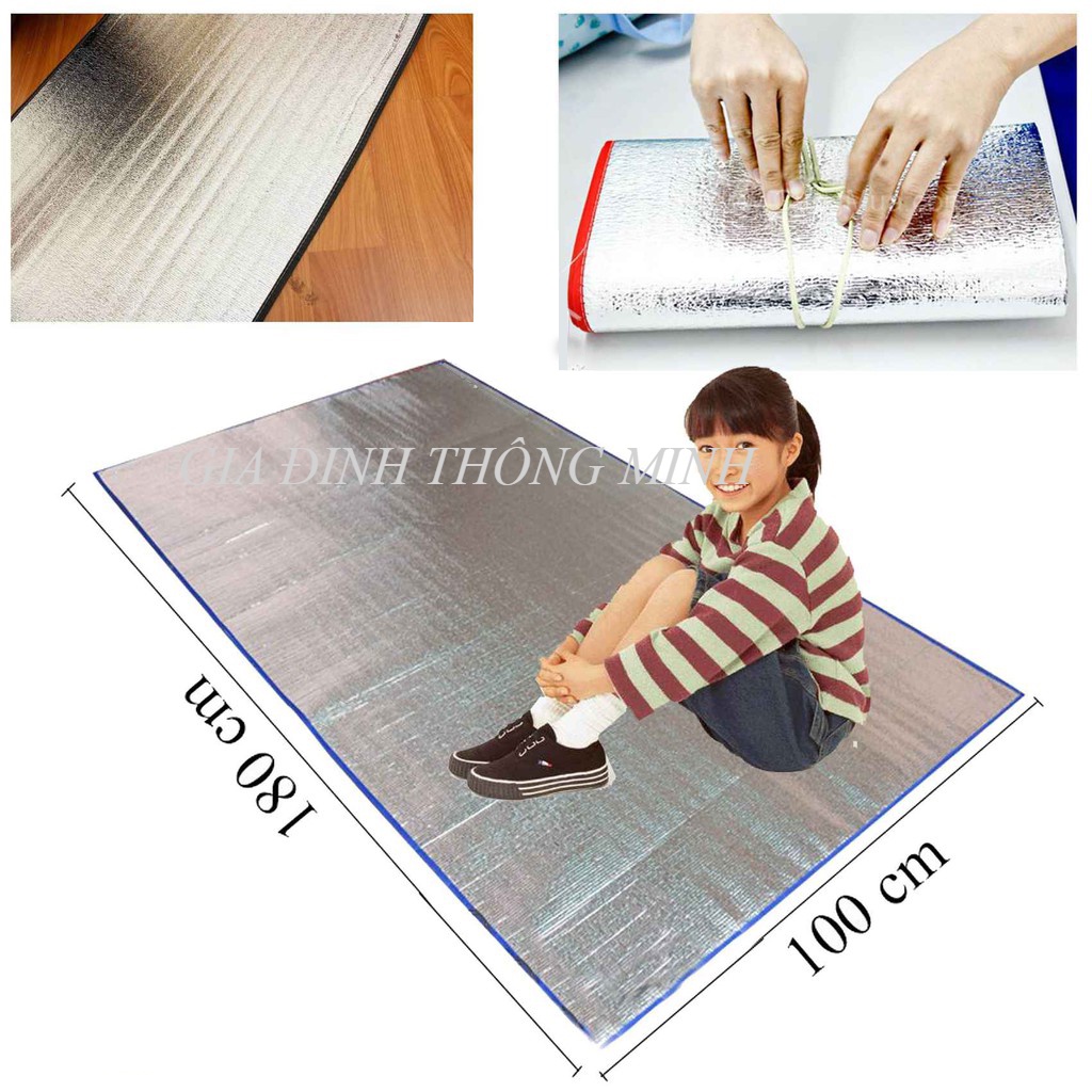 (𝗚𝗶𝗮́ 𝗦𝗶̉) Chiếu bạc ngủ trưa văn phòng dày 3.5mm-Tấm bạt trãi cách nhiệt cách âm Đa Năng Tiện Lợi Du lịch Dã ngoại