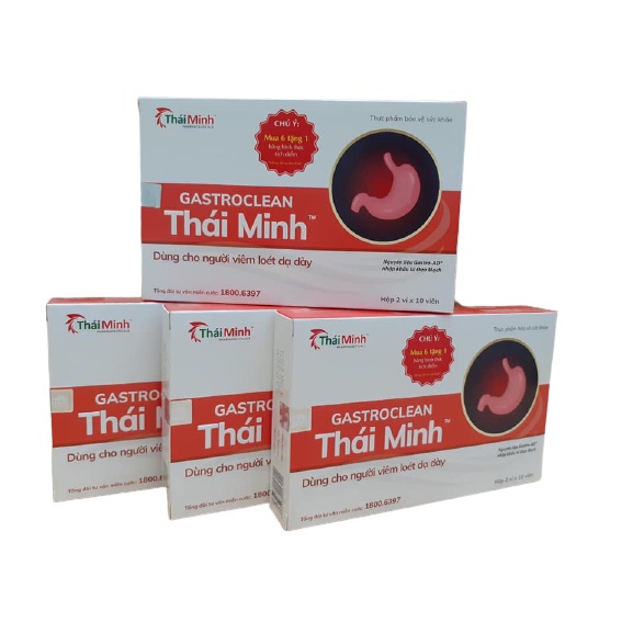 GastroClean Thái Minh - Hỗ trợ giảm acid dịch vị, bảo vệ niêm mạc dạ dày (20 VIÊN)