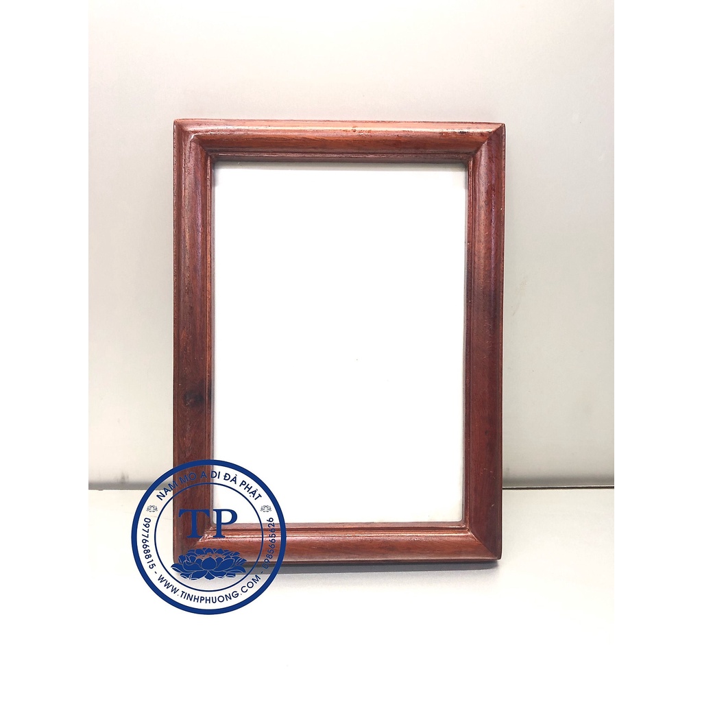 Khung ảnh thờ treo gỗ hương đỏ mẫu vuông trơn HAN121290- Đồ thờ Tịnh Phương