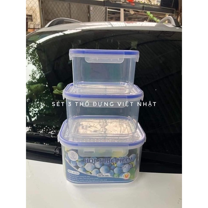 BỘ 3 HỘP NHỰA CÔNG TY VIỆT NHẬT