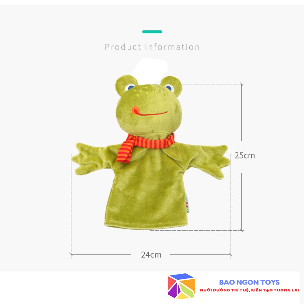 RỐI GĂNG TAY VẢI HÌNH THÚ KỂ CHUYỆN CHO BÉ, ĐỒ CHƠI TƯƠNG TÁC CHO TRẺ SƠ SINH, ĐỒ CHƠI NHẬP VAI - BAO NGON TOYS - DV11