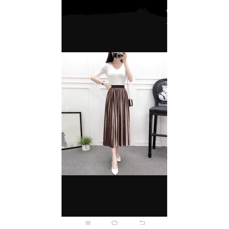 Chân váy nhung dập Ly | BigBuy360 - bigbuy360.vn