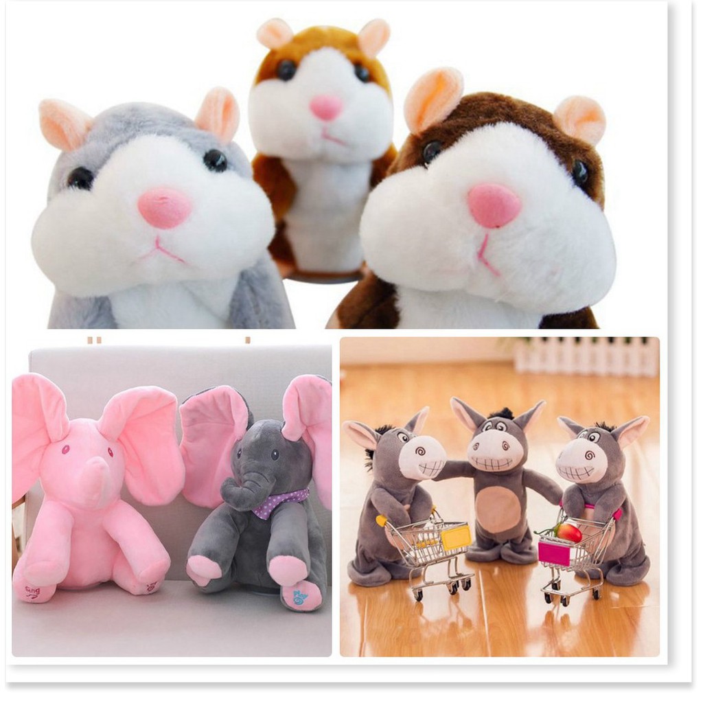 [FREESHIP] CHUỘT HAMSTER -  LỪA DONKEY - VOI BIẾT NÓI, HÁT, PHÁT NHẠC