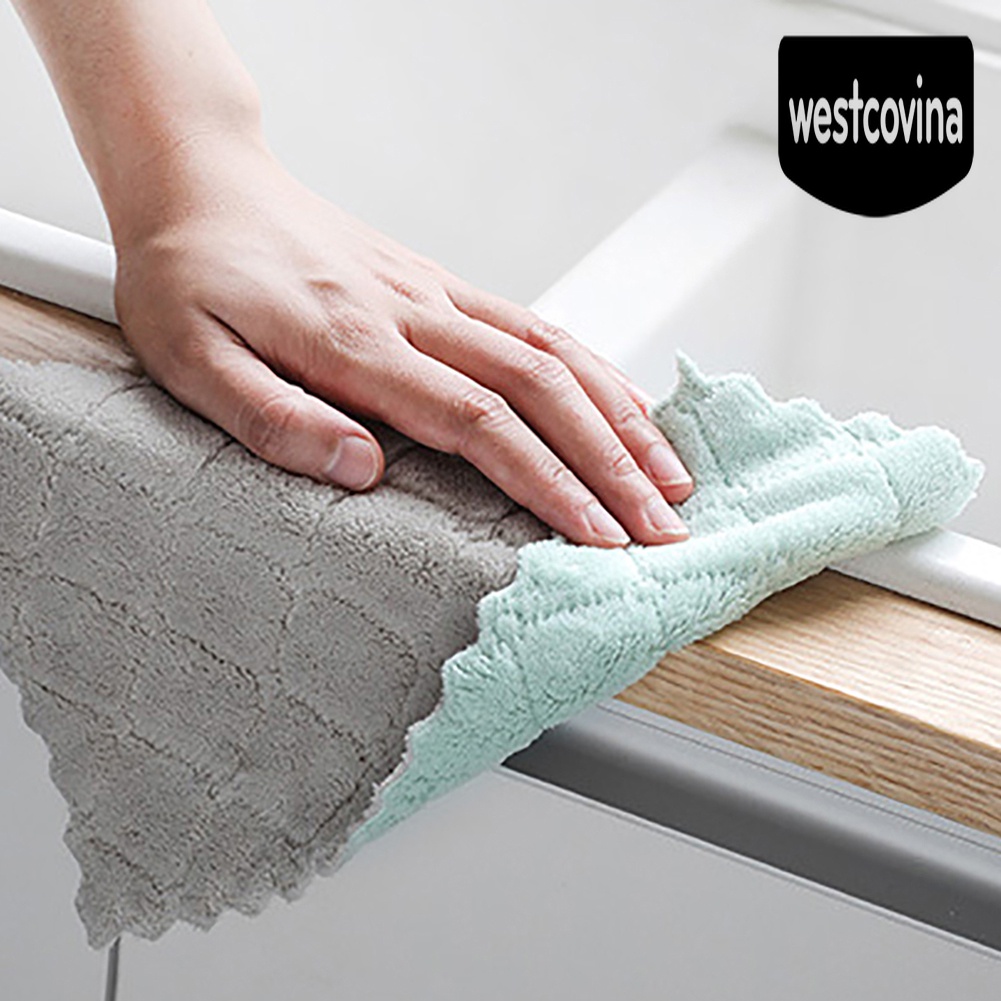 [Hot]☀ Set 5 Khăn Lau Chén Dĩa Thấm Hút Nước Tốt