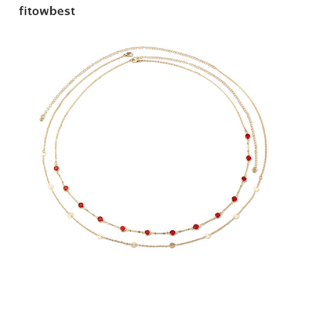 Dây Xích Đeo Thắt Lưng Đính Đá Nhiều Màu Sắc Thời Trang Quyến Rũ Cho Nữ