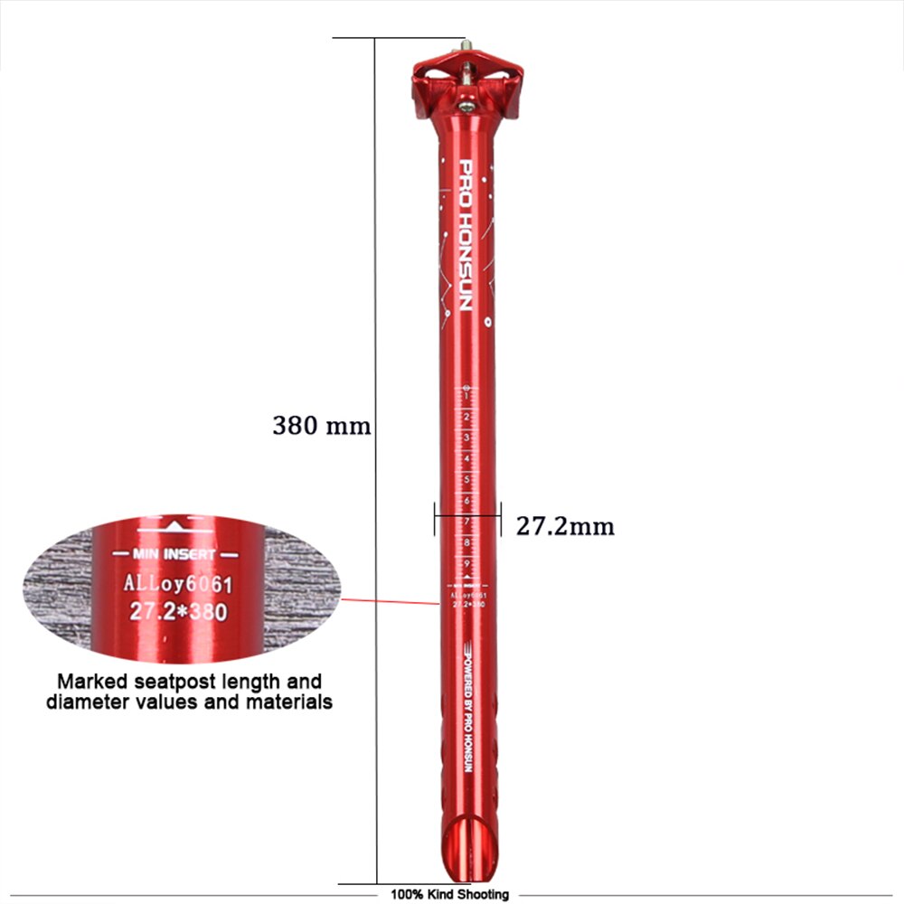Thanh cốt yên xe đạp TANKE bằng hợp kim nhôm CNC nhiều màu tùy chọn 27.2 Am / Xc / Mt
