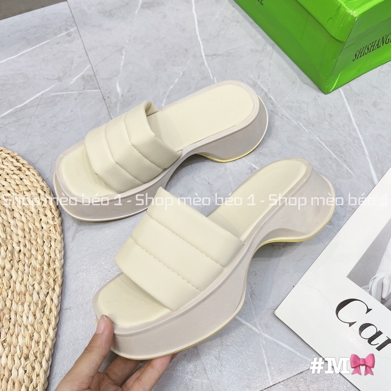 Dép quai xốp ngang đế xuồng loe fullbox hàng cao cấp
