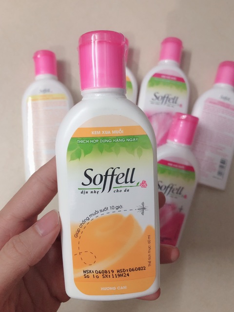 Kem xua muỗi Soffell dịu nhẹ cho da - lọ 60ml